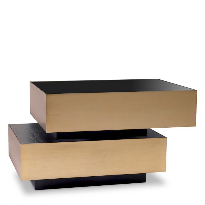 Side Table Shelton brushed brass finish