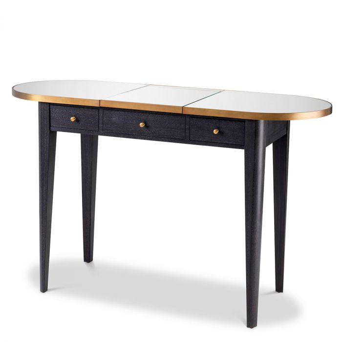 Dressing Table Toulouse charcoal grey oak veneer