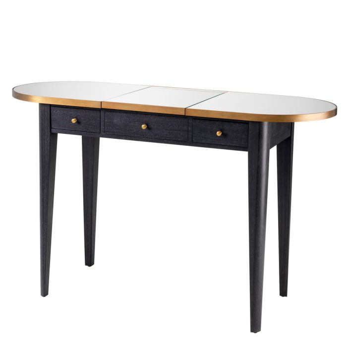 Dressing Table Toulouse charcoal grey oak veneer