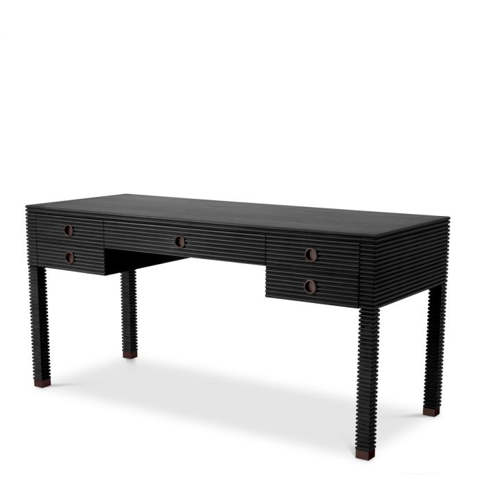 Desk Dimitrios charcoal grey oak veneer