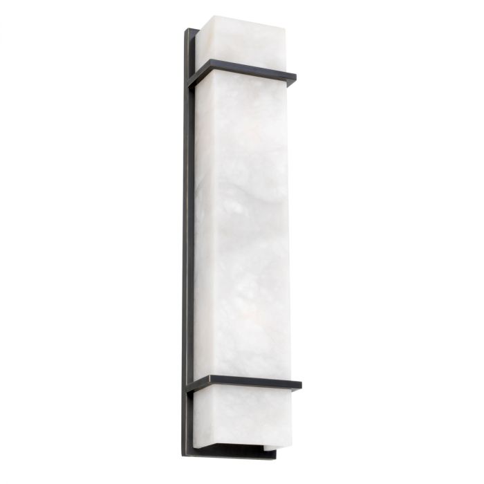 Wall Lamp Spike L bronze highlight finish alabaster