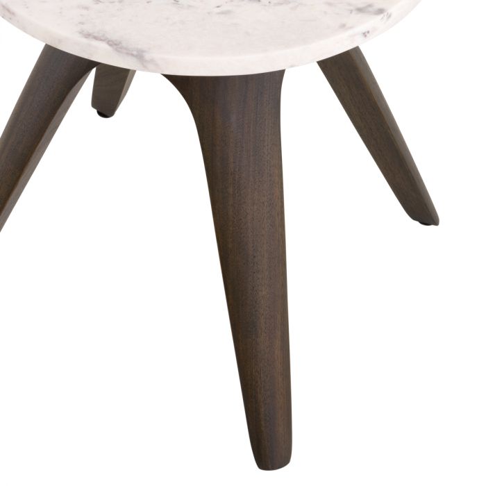 Side Table Borre round bianco lilac marble