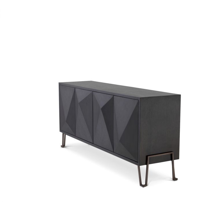 Dresser Highland charcoal brown oak veneer