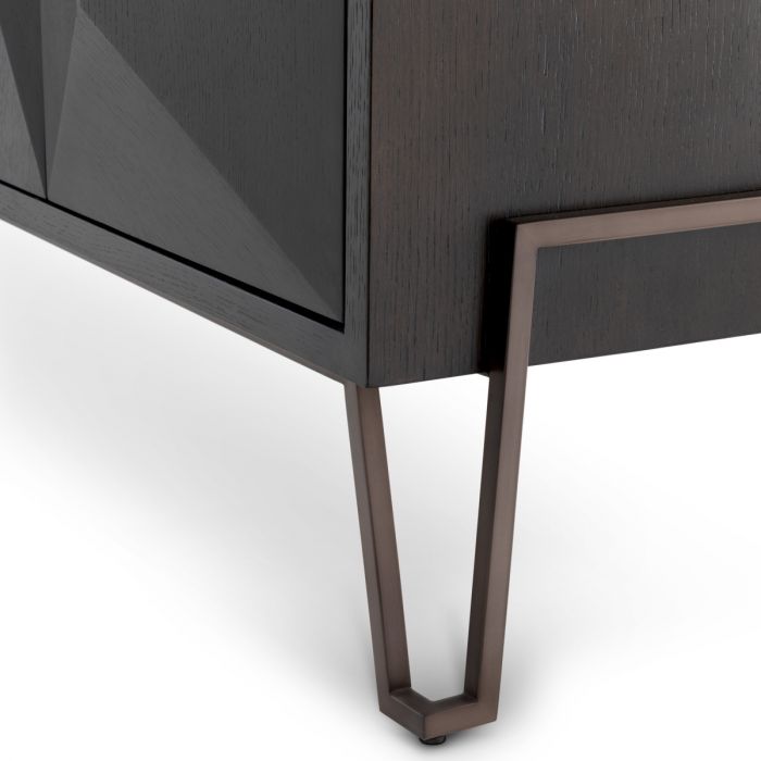 Dresser Highland charcoal brown oak veneer