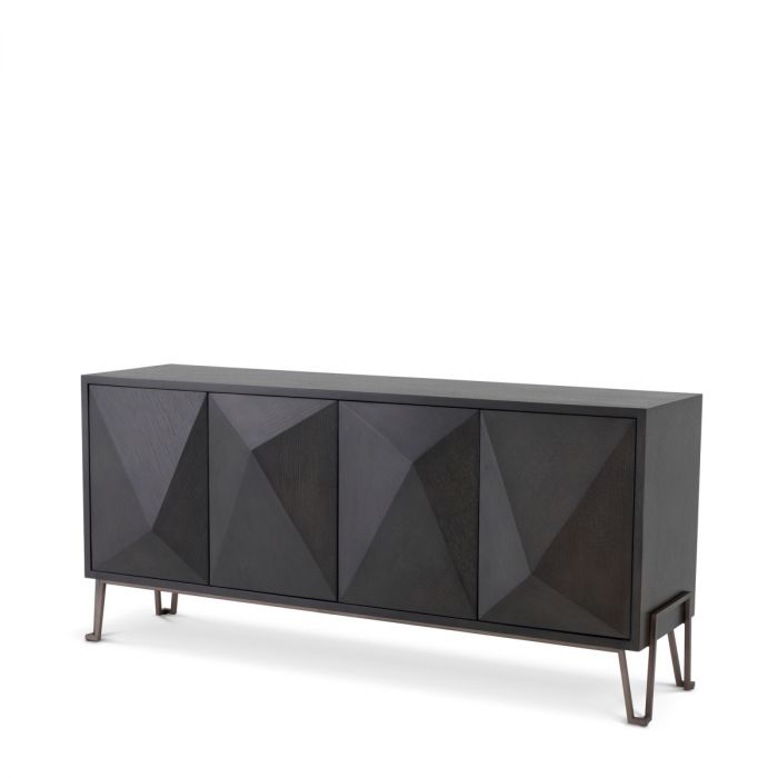 Dresser Highland charcoal brown oak veneer