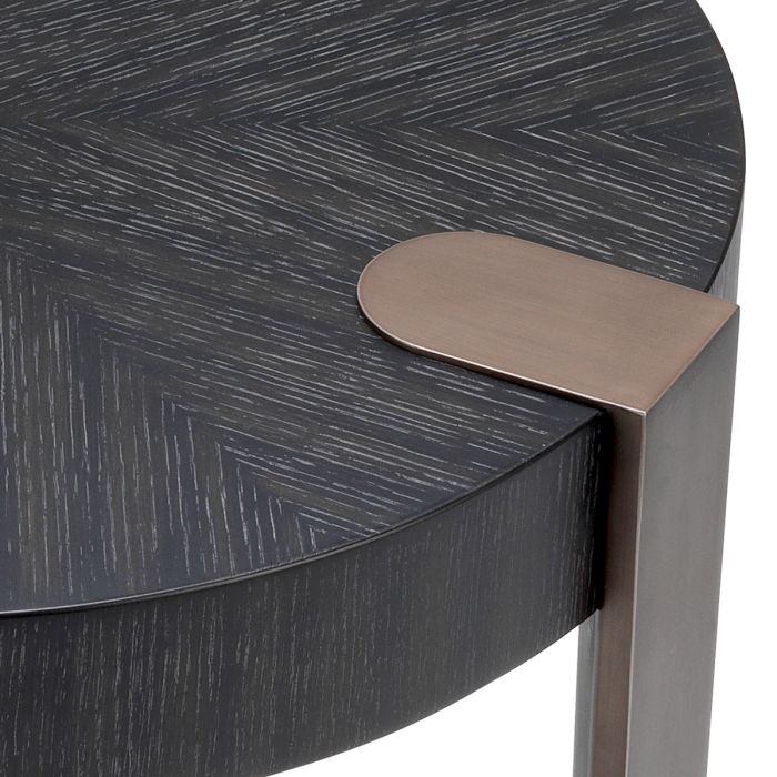 Side Table Oxnard charcoal grey oak veneer