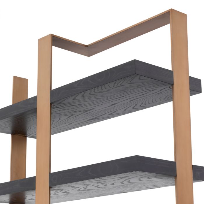 Cabinet Geo charcoal grey crown oak ven br brass