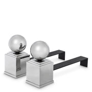 Silver Steel Andirons (2) Viviers | Eichholtzmh.com