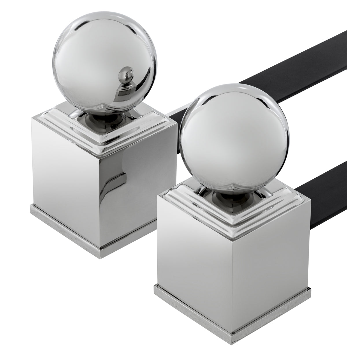 Silver Steel Andirons (2) Viviers | Eichholtzmh.com