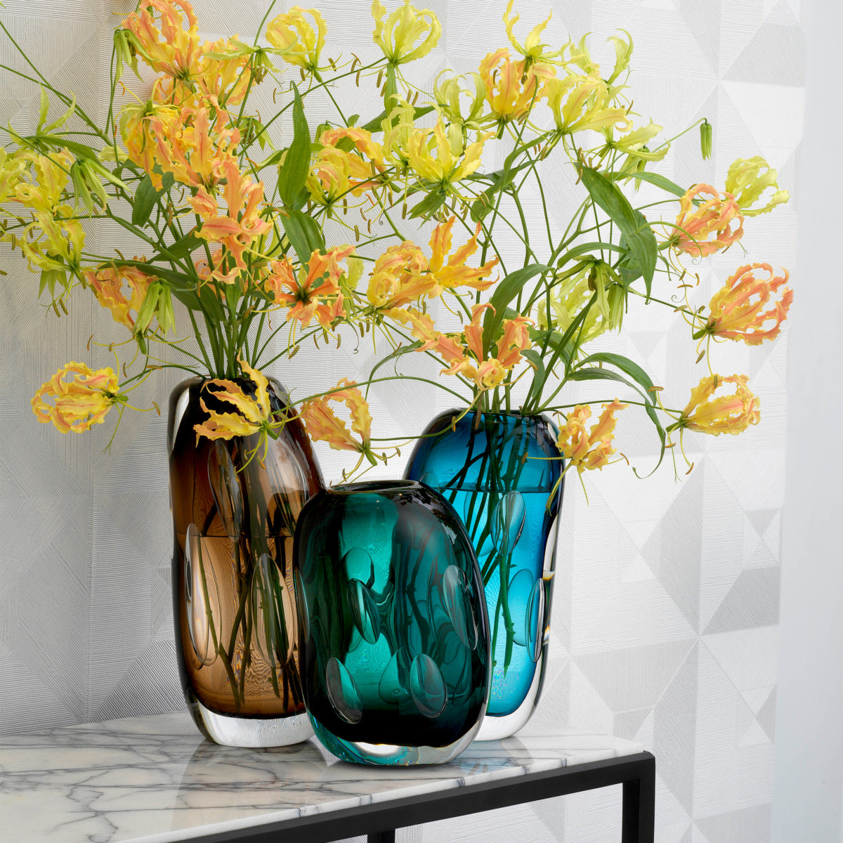 Brown Handblown Glass Vase L Sianni | Eichholtzmh.com