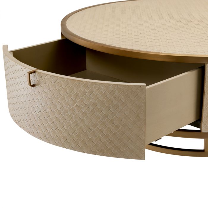 Coffee Table Napa Valley woven washed oak veneer