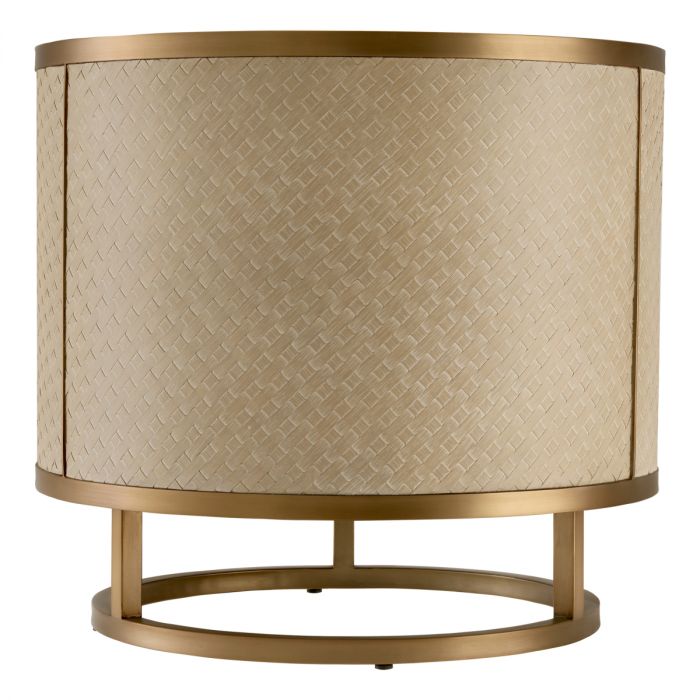Side Table Napa Valley woven washed oak veneer
