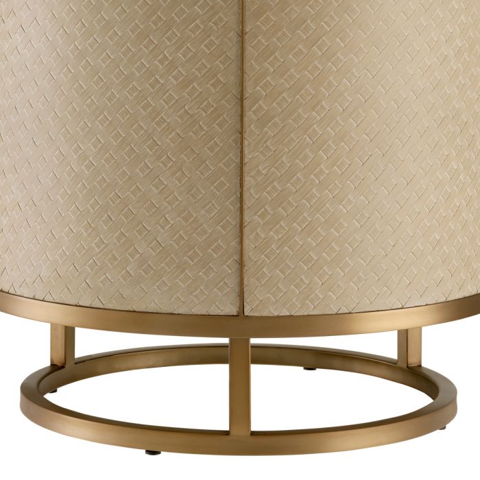 Side Table Napa Valley woven washed oak veneer