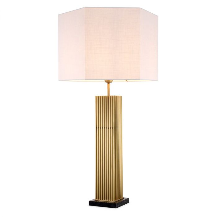 Table Lamp Viggo antique brass finish incl shade