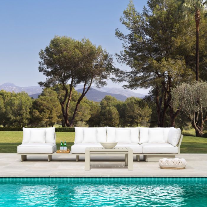 Outdoor Sofa Royal Palm sand sunbrella canvas