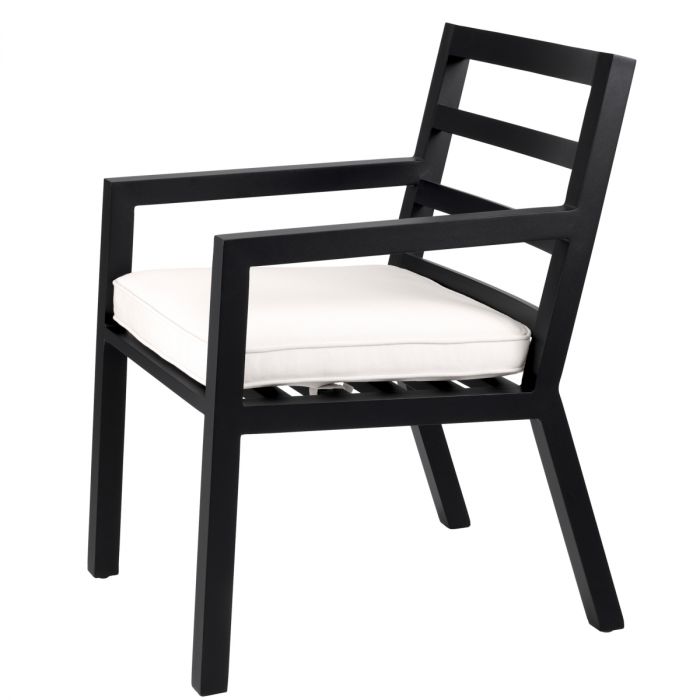 Outdoor Dining Chair Delta black sunbrella canvas