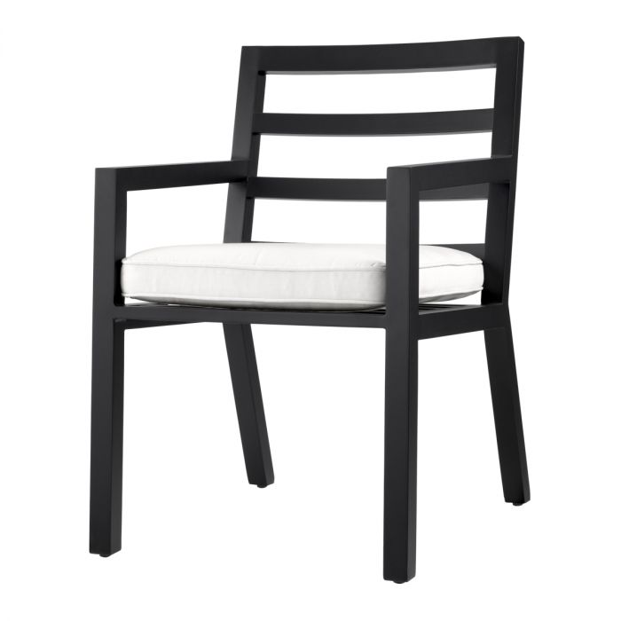 Outdoor Dining Chair Delta black sunbrella canvas