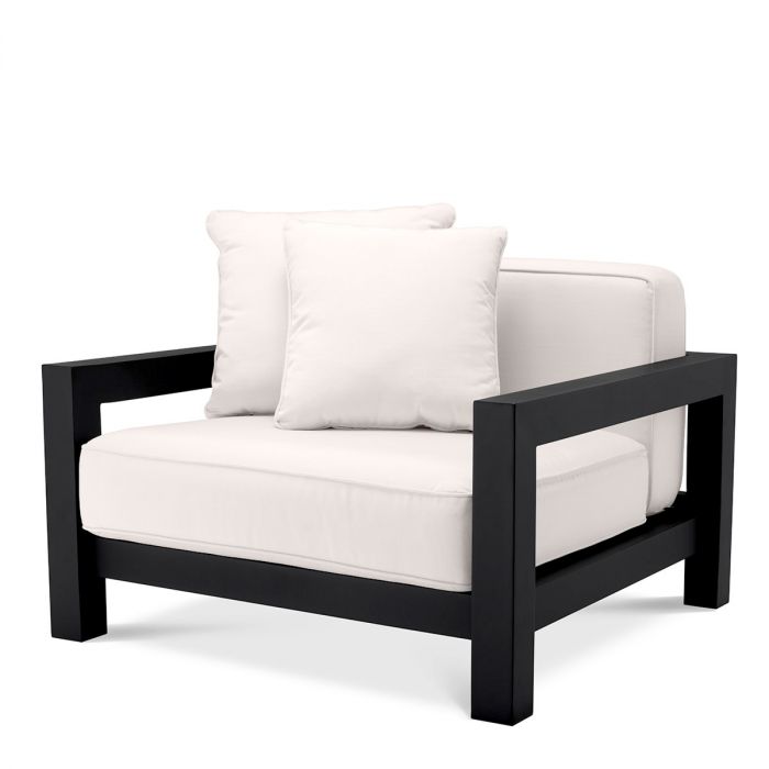 Outdoor Chair Cap-Antibes black sunbrella canvas