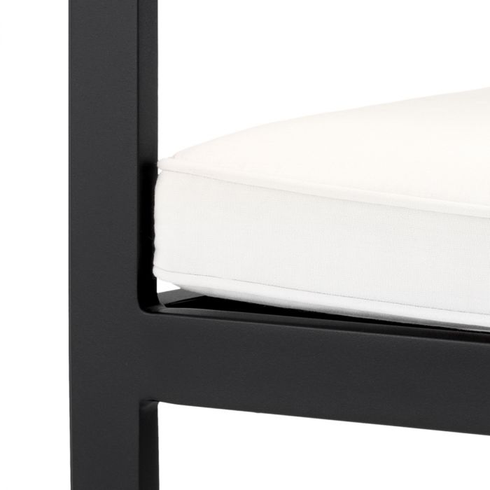 Outdoor Dining Chair Cap-Ferrat black sunbrella canvas