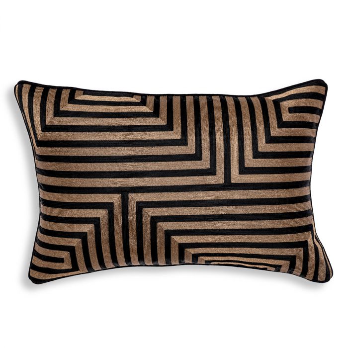 Cushion Spray rectangular black gold