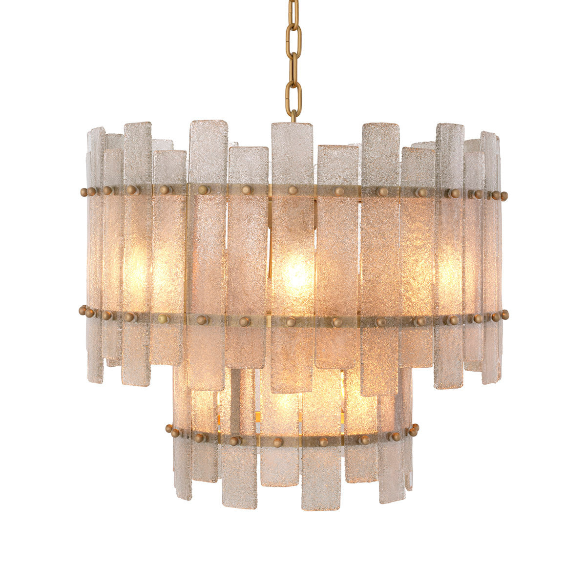 Frosted Hand-Blown Glass Chandelier Caprera | Eichholtzmh.com 