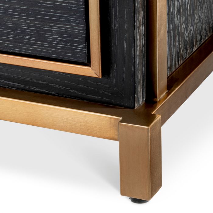 Nightstand Hazel charcoal grey oak veneer