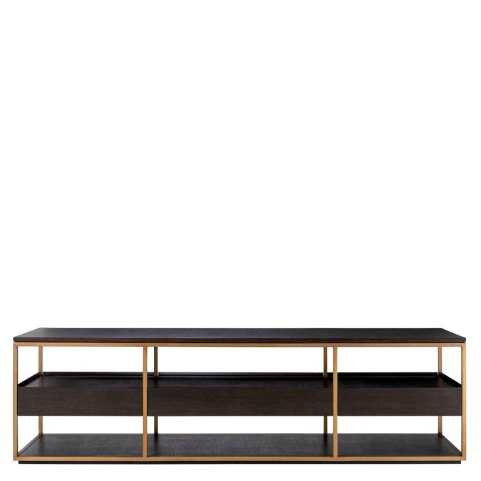 TV Cabinet Parker L mocha straight oak veneer