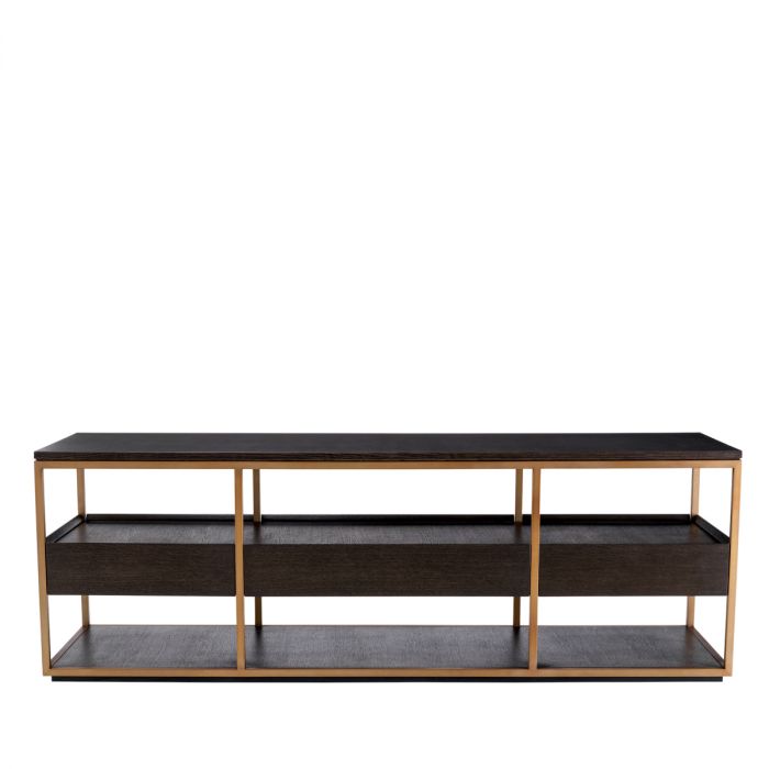 TV Cabinet Parker S mocha straight oak veneer