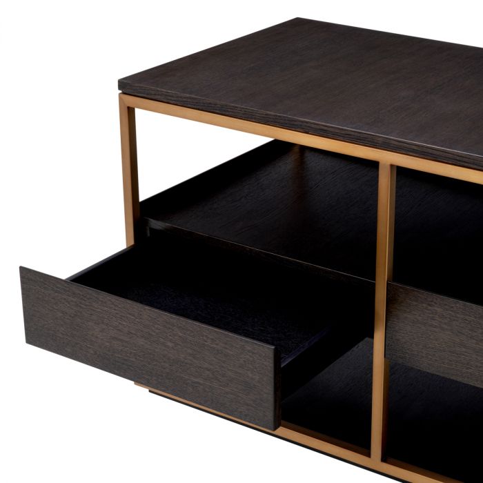 TV Cabinet Parker S mocha straight oak veneer