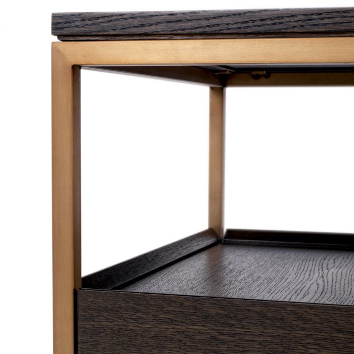 TV Cabinet Parker S mocha straight oak veneer