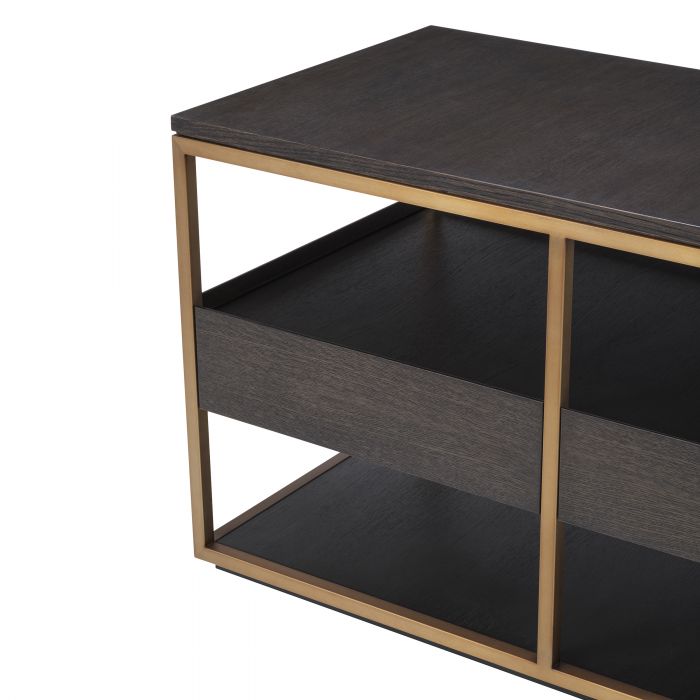 TV Cabinet Parker S mocha straight oak veneer