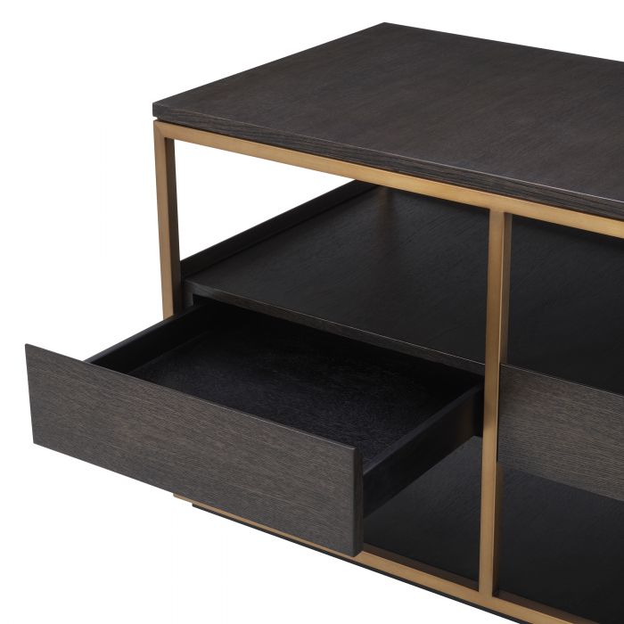 TV Cabinet Parker S mocha straight oak veneer