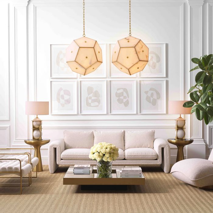 Lantern Gallo antique brass finish