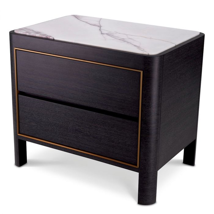 Nightstand Corazon charcoal grey oak veneer
