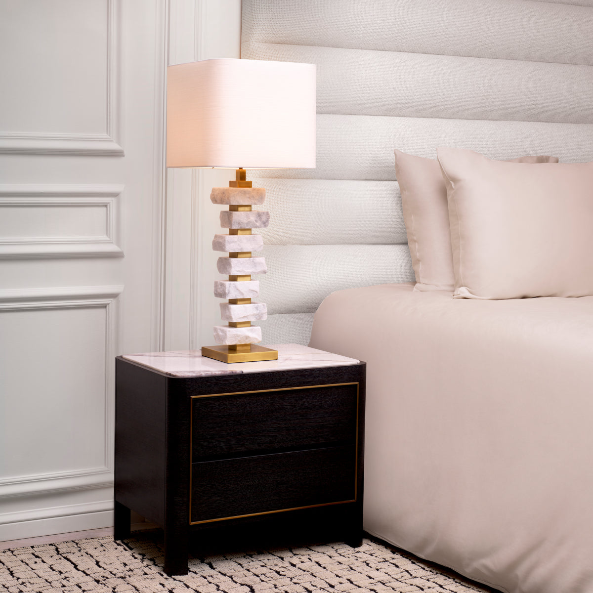 Charcoal Gray Bedside Table Corazon | Eichholtzmh.com