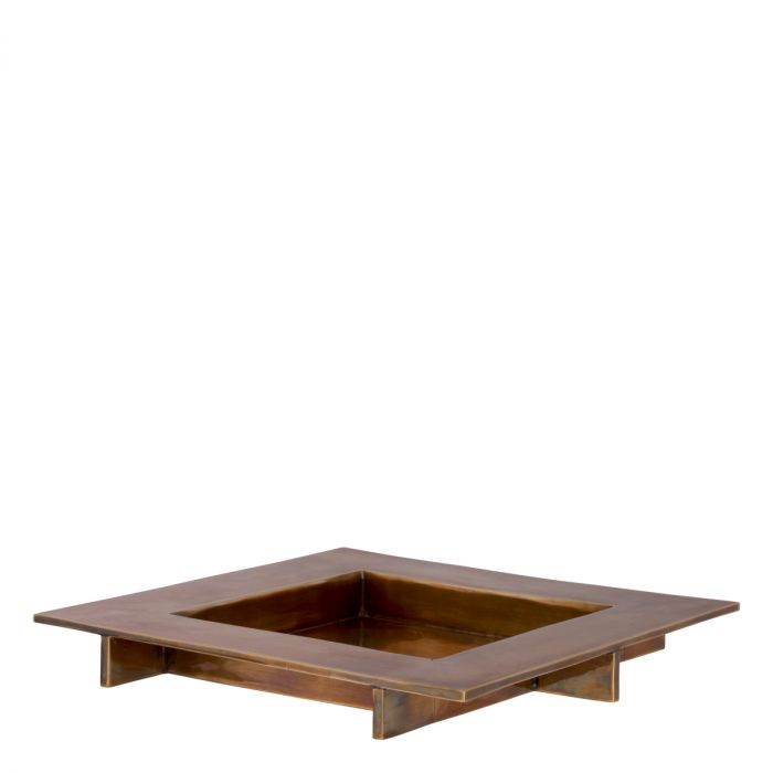 Tray Moro vintage brass finish