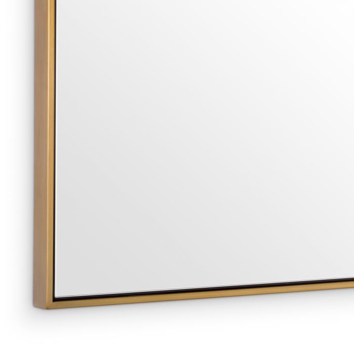 Mirror Redondo L brushed brass finish