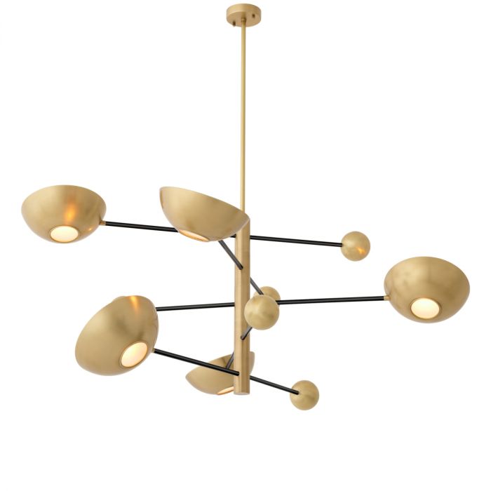 Chandelier Salinas antique brass finish