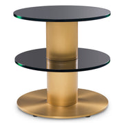 Black Glass Side Table Dorado | Eichholtzmh.com