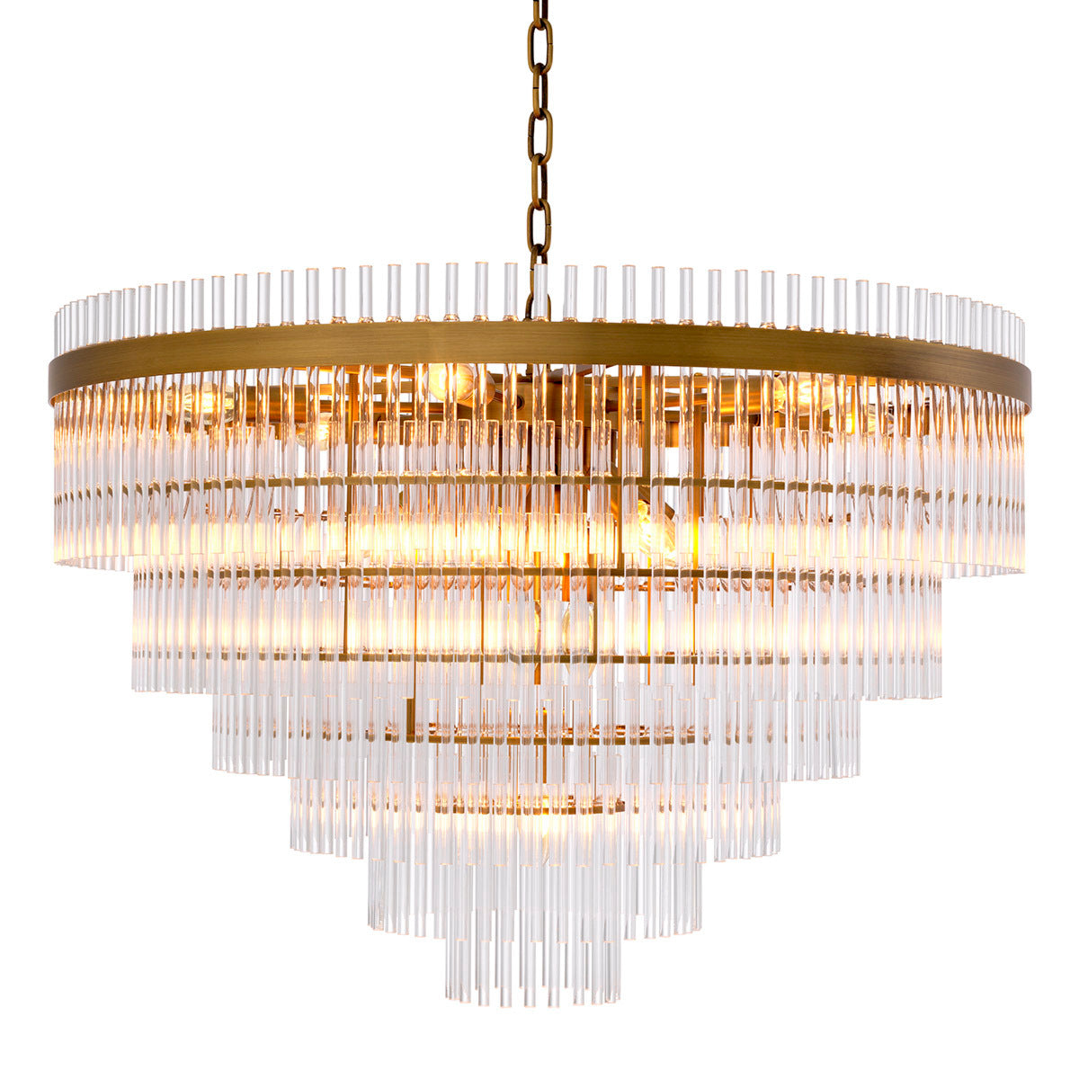 Cascading Glass Rods Chandelier East | Eichholtzmh.com 