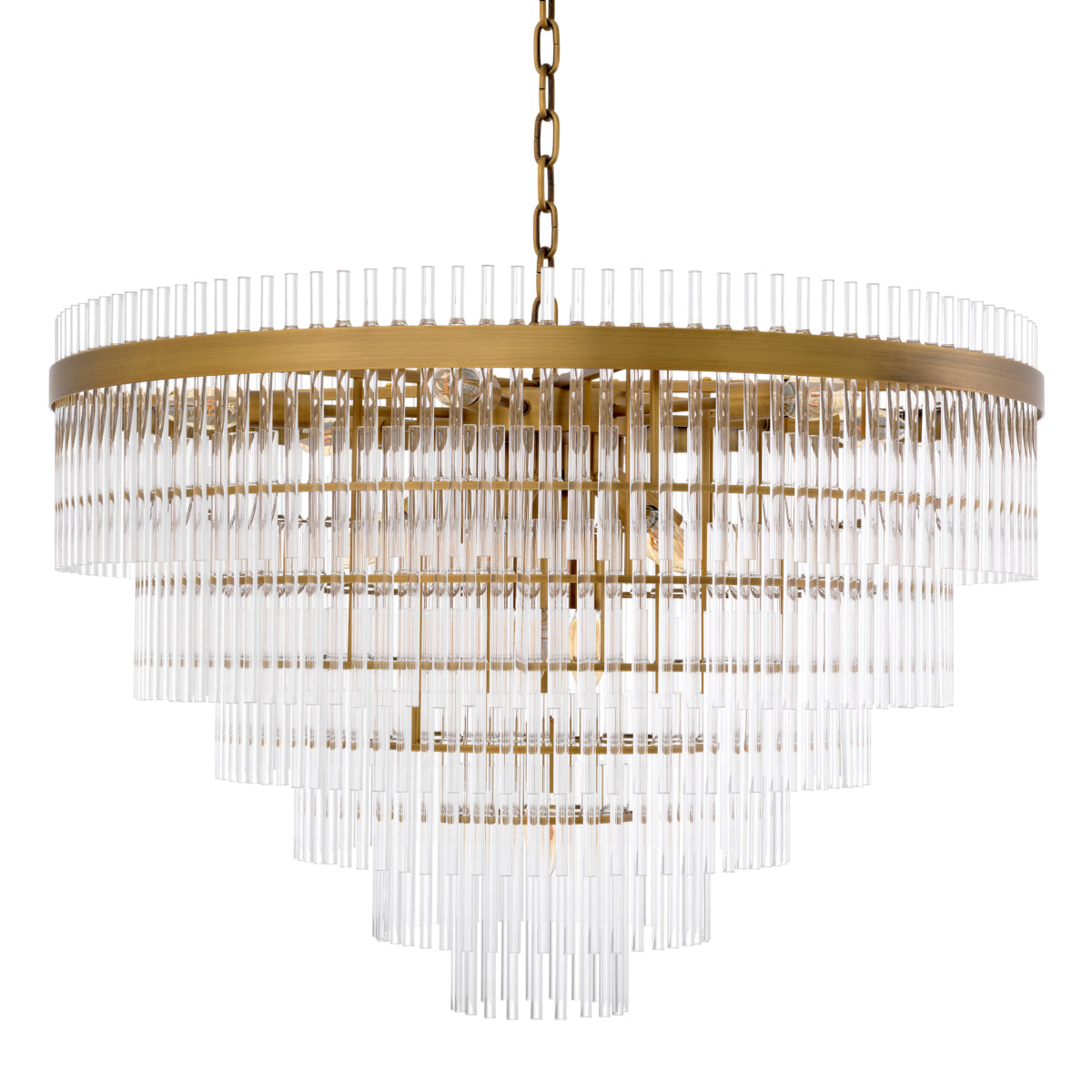 Cascading Glass Rods Chandelier East | Eichholtzmh.com 
