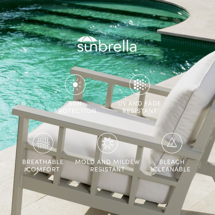 Outdoor Universal seat back cushion mineral blue