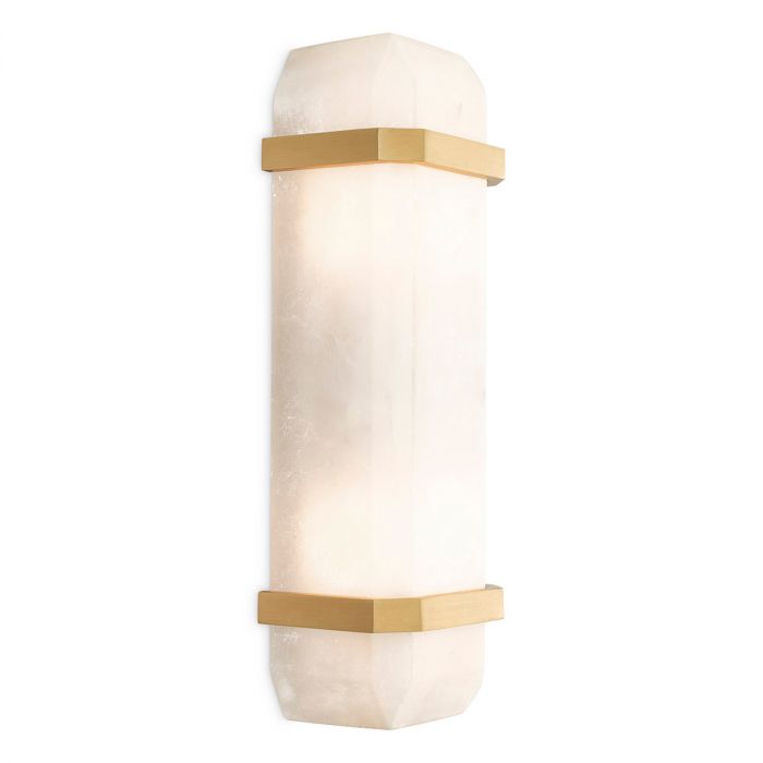 Wall Lamp Pandora alabaster antique brass finish