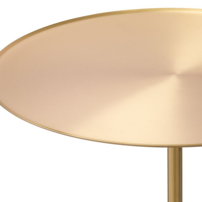 Side Table Cole brushed brass finish black marble