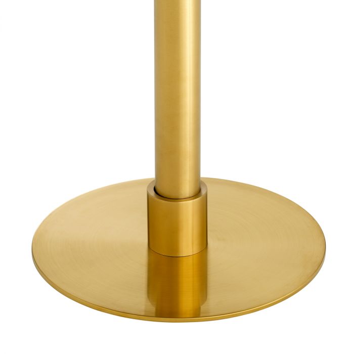 Dining Table Terzo Square brushed brass finish