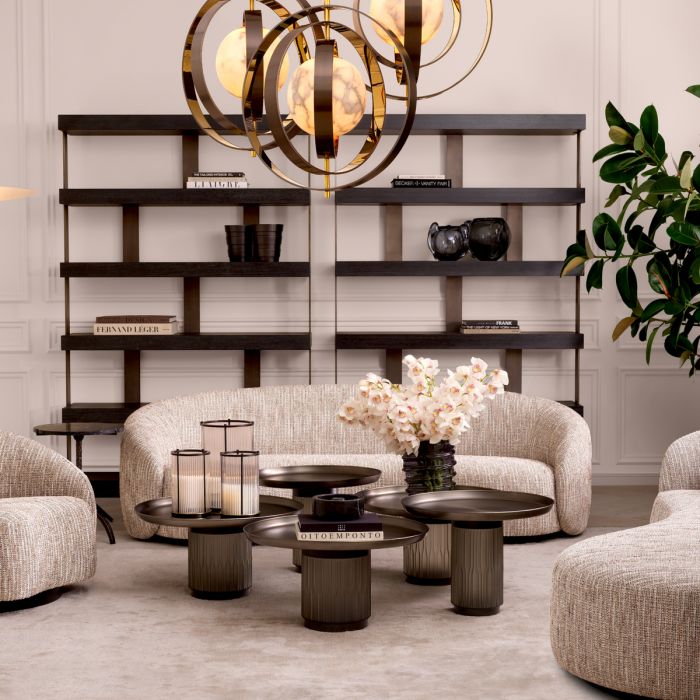 Coffee Table Zachary gunmetal finish set of 2