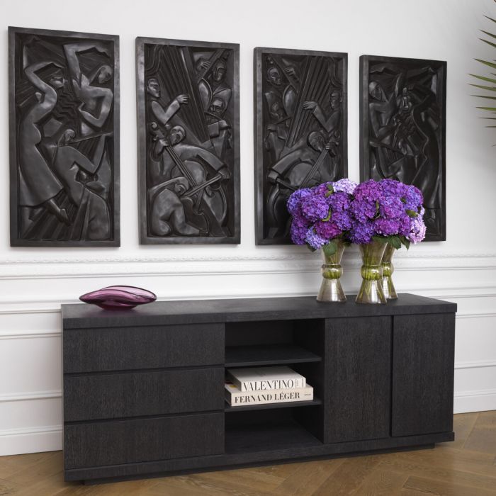 Dresser Crosby charcoal grey oak veneer