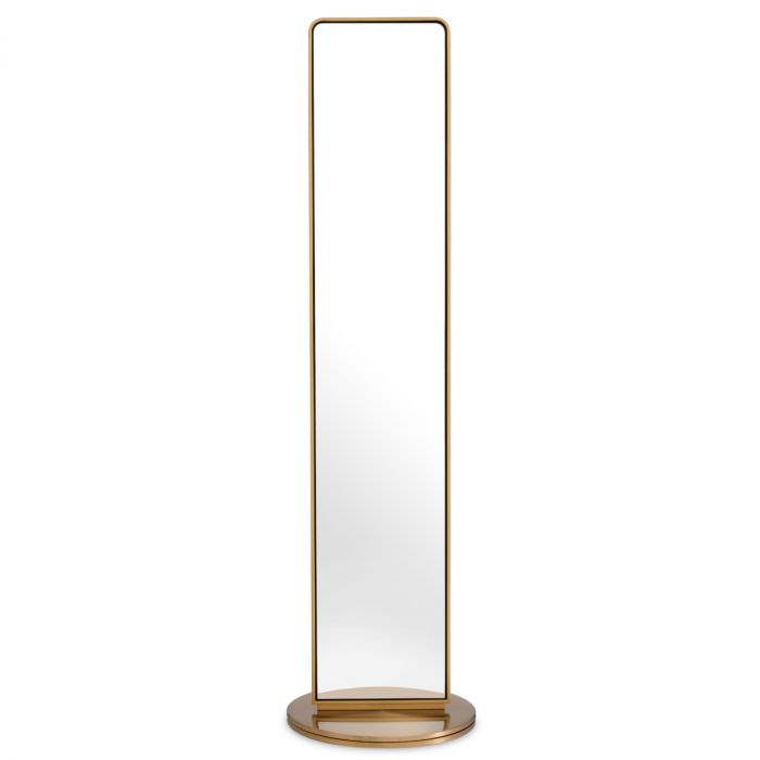 Floor Mirror Novo brushed brass finish