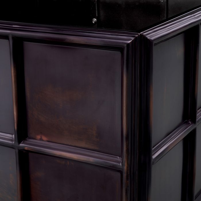 Planter Grid L antique bronze finish
