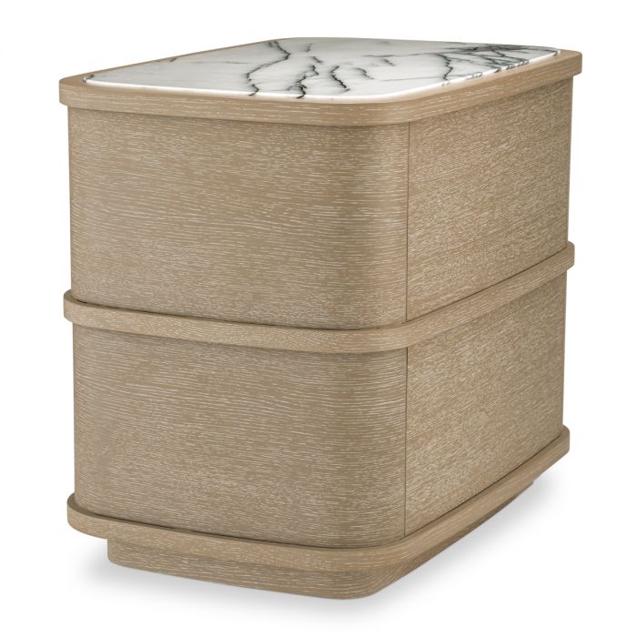 Nightstand Cabana washed oak veneer